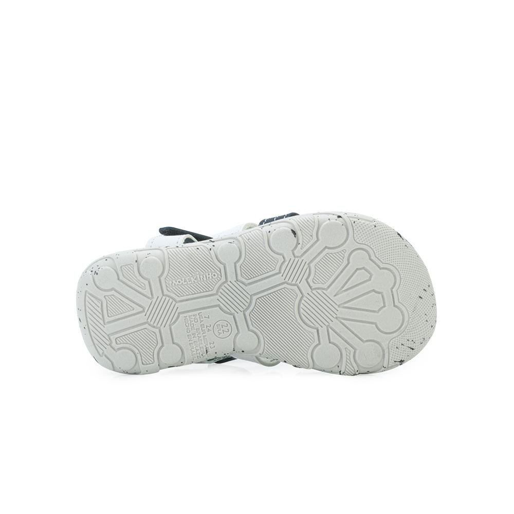 Sandália Papete Molekinho MK25-21357 Branco/Marinho 4
