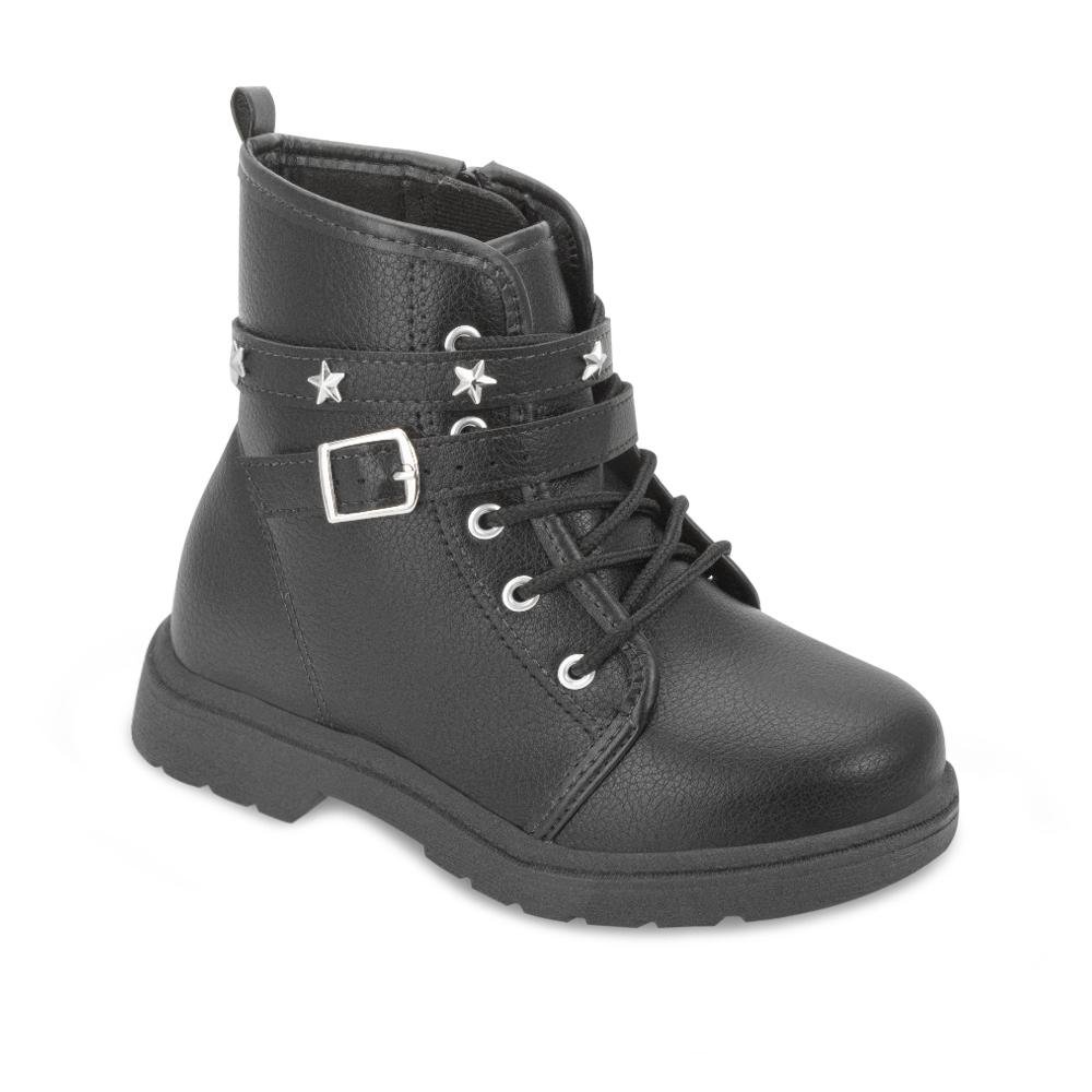 Bota Coturno Molekinha MK25-21641 Preto/Prata 1