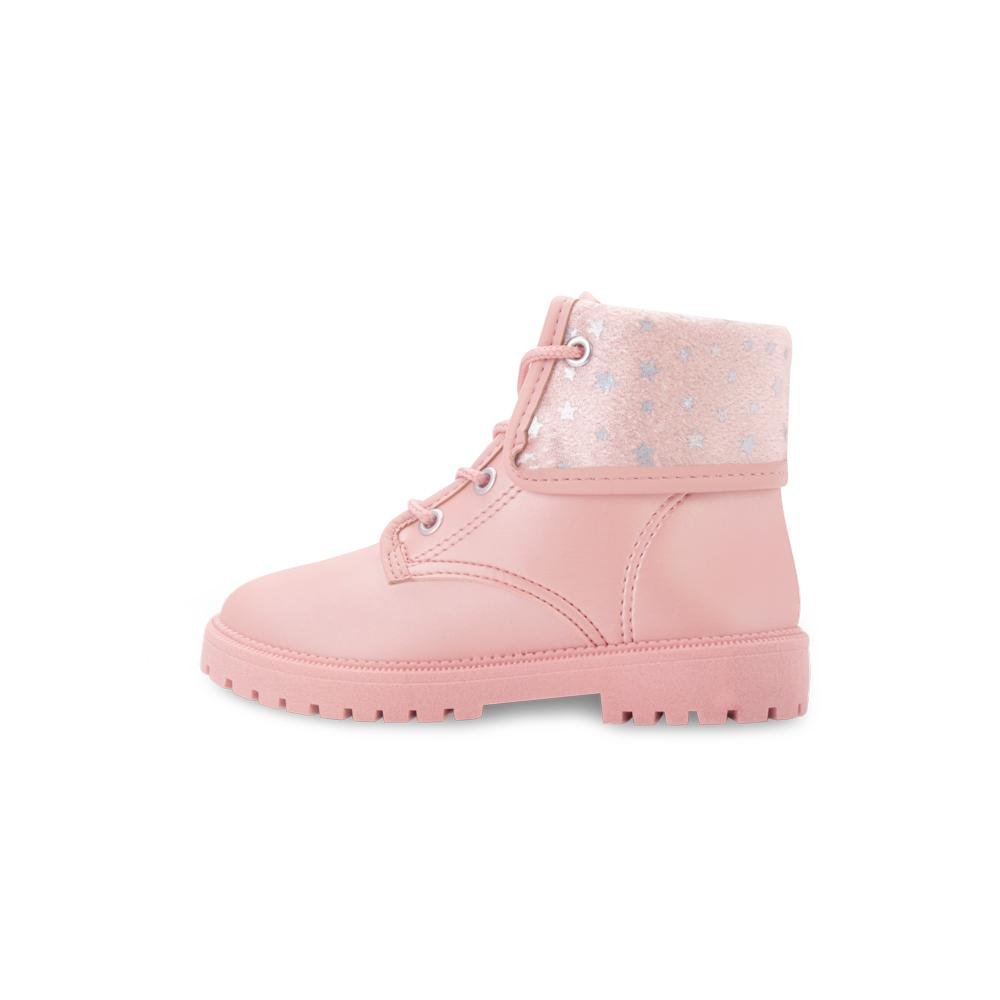 Bota Coturno Molekinha MK25-21265 Rosa/Prata 3