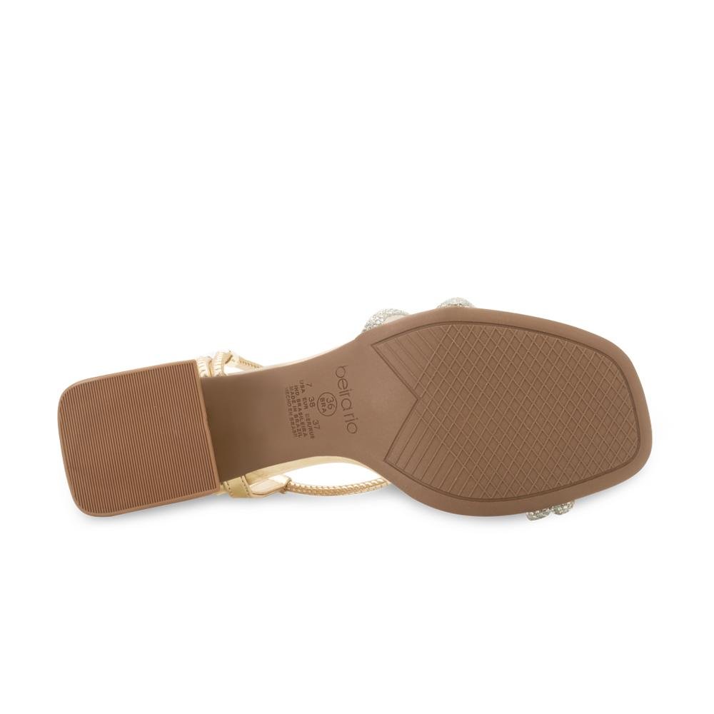 Sandália Salto Beira Rio BR25-84233 Dourado/Prata 4