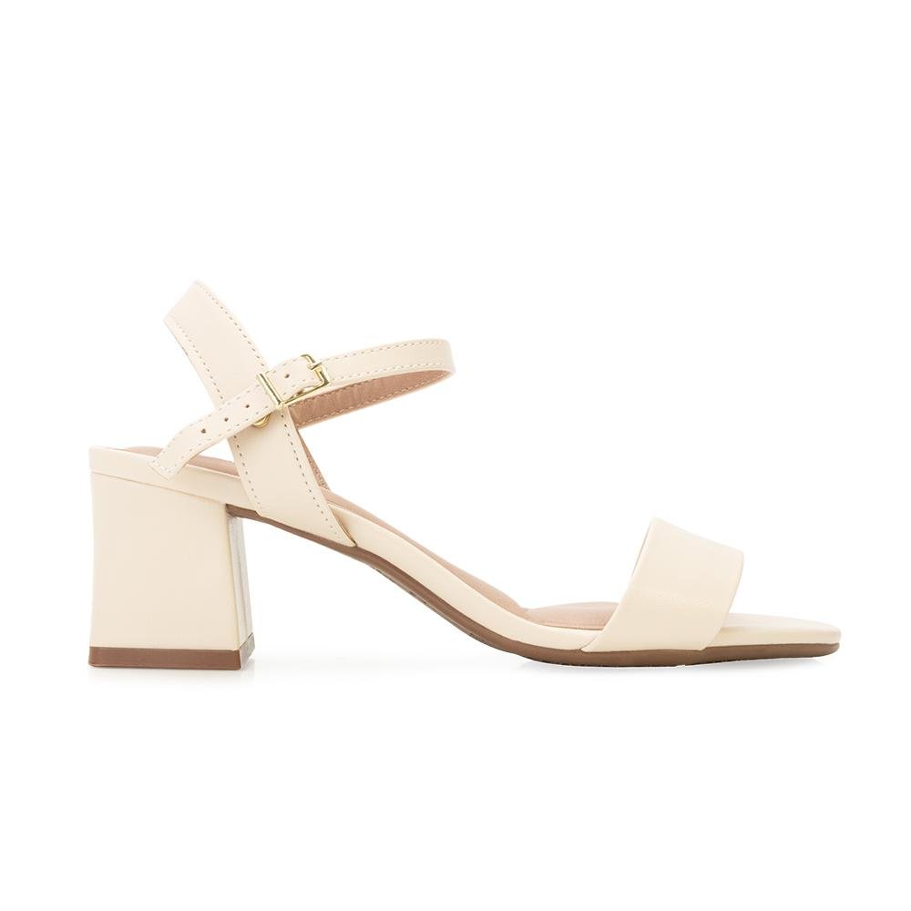 Sandália Salto Beira Rio BR25-85361 Creme 2