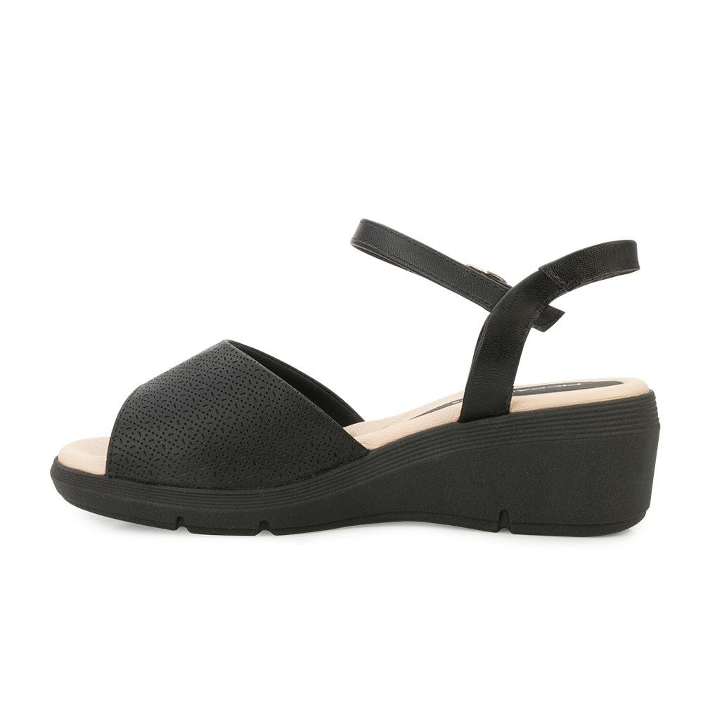 Sandália Anabela Piccadilly PD25-54036 Preto/Bege 3