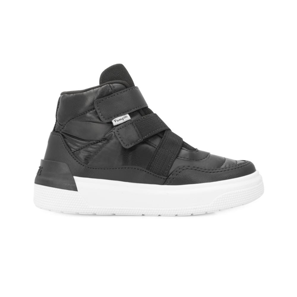 Tênis Cano Médio Infantil Pampili PP25-73607 Preto/Branco 2