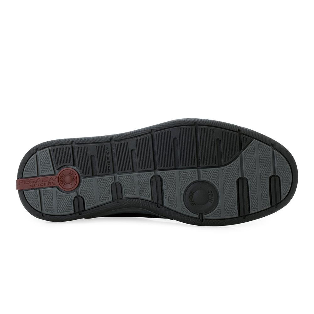 Sapatênis Pegada Couro PG25-11100 Preto/Cinza 4