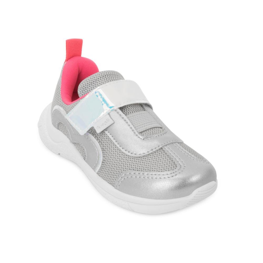 Tênis Pampili Infantil PP25-74500 Prata/Rosa 1