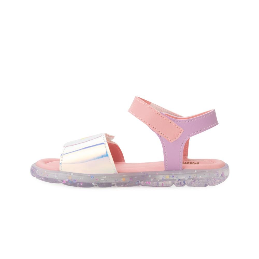 Sandália de Led Pampili Infantil PP25-69704 Rosa/Lilás 3