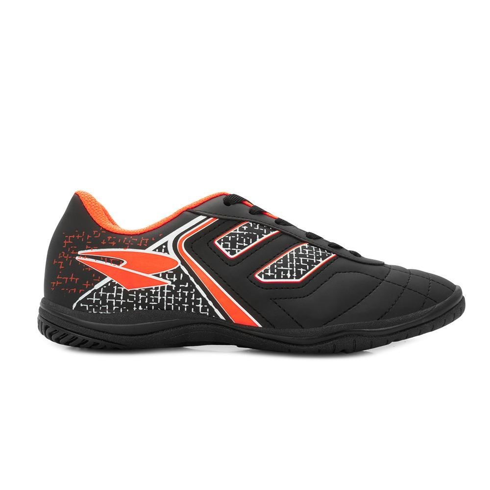 Chuteira Futsal Dray DR-305 PL Preto/Laranja 2