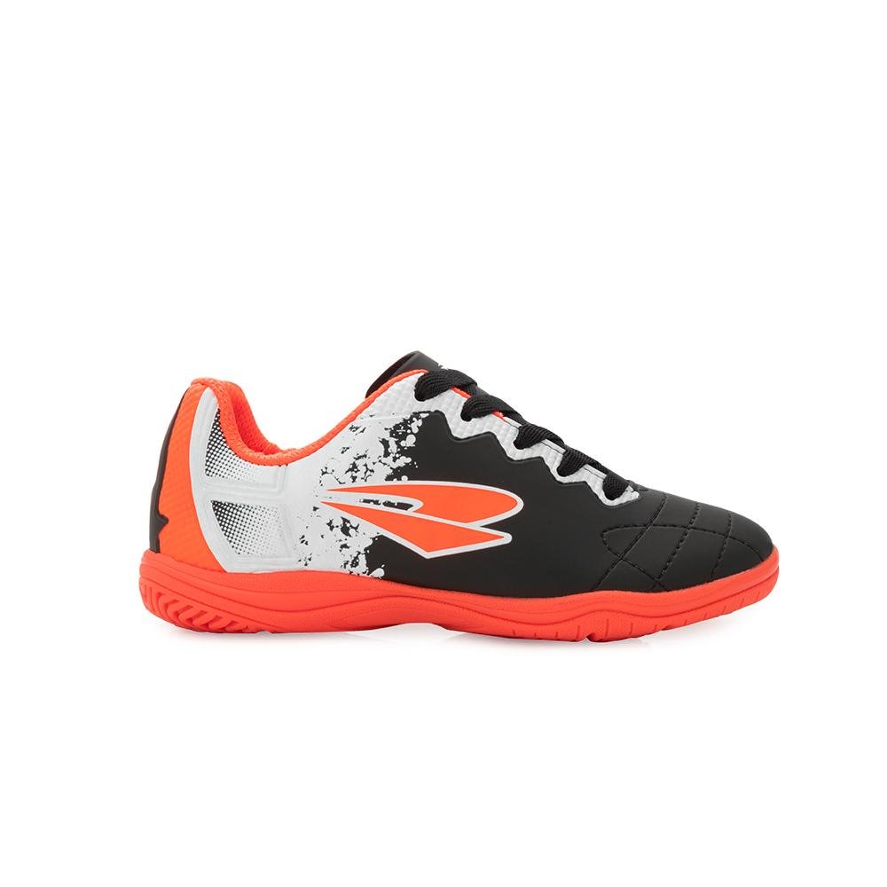 Chuteira Futsal Drayzinho Infantil DR25-5304 PL Preto/Laranja 2