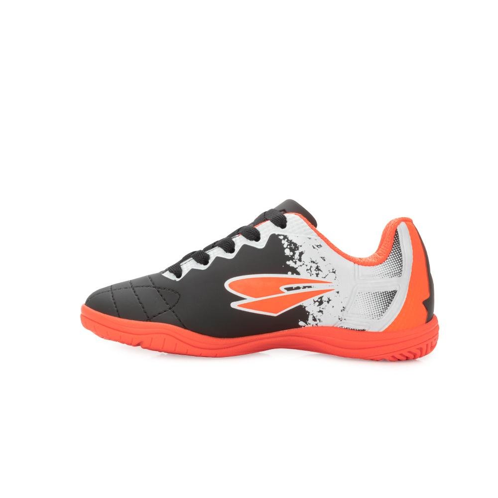 Chuteira Futsal Drayzinho Infantil DR25-5304 PL Preto/Laranja 3