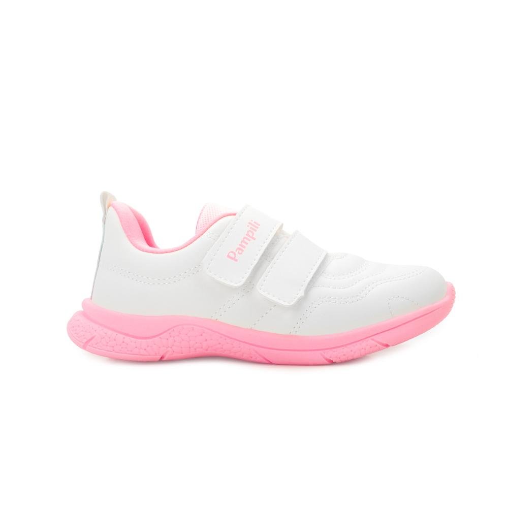 Tênis Pampili Infantil BR PP25-74501 Branco/Rosa 2