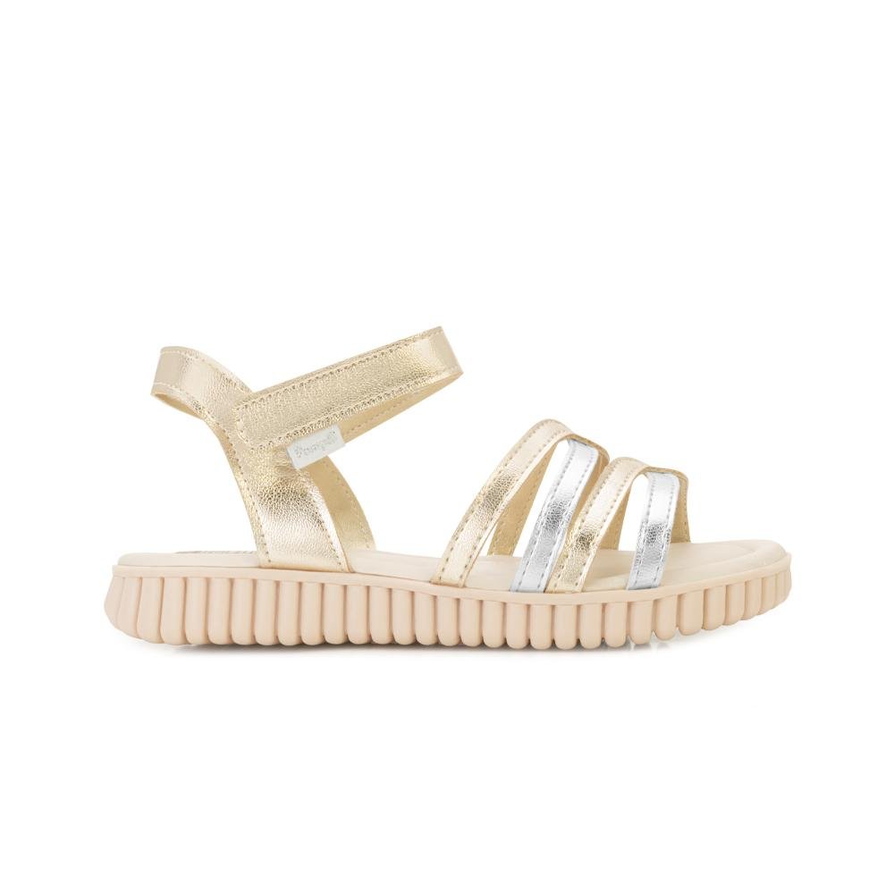 Sandália Pampili Infantil DP PP25-12331 Dourado/Prata 2