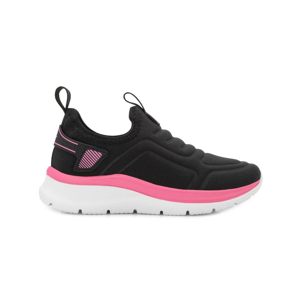 Tênis Slip On Adrun Flex Go Kids PR AD25-98210J Preto/Rosa 2