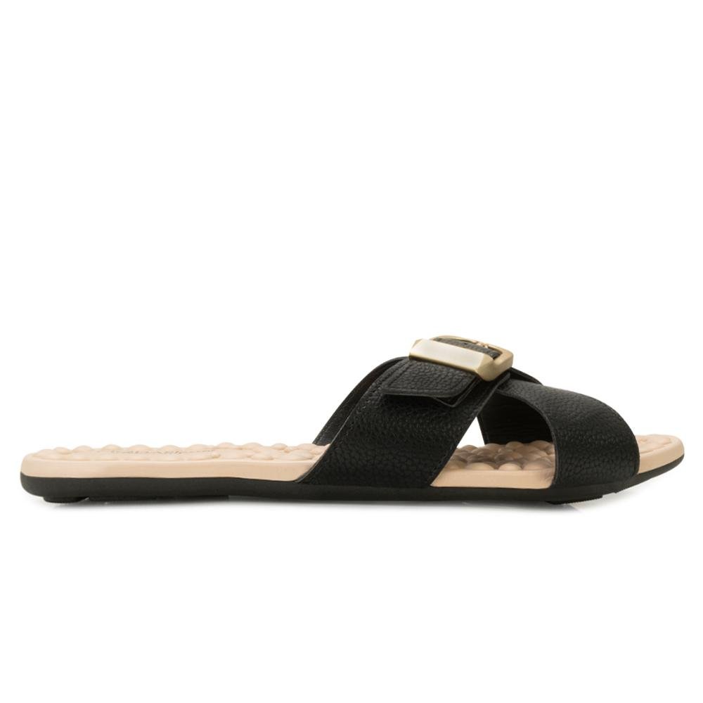 Chinelo Modare Ultra Conforto PN MD25-71631 Preto/Nude 2