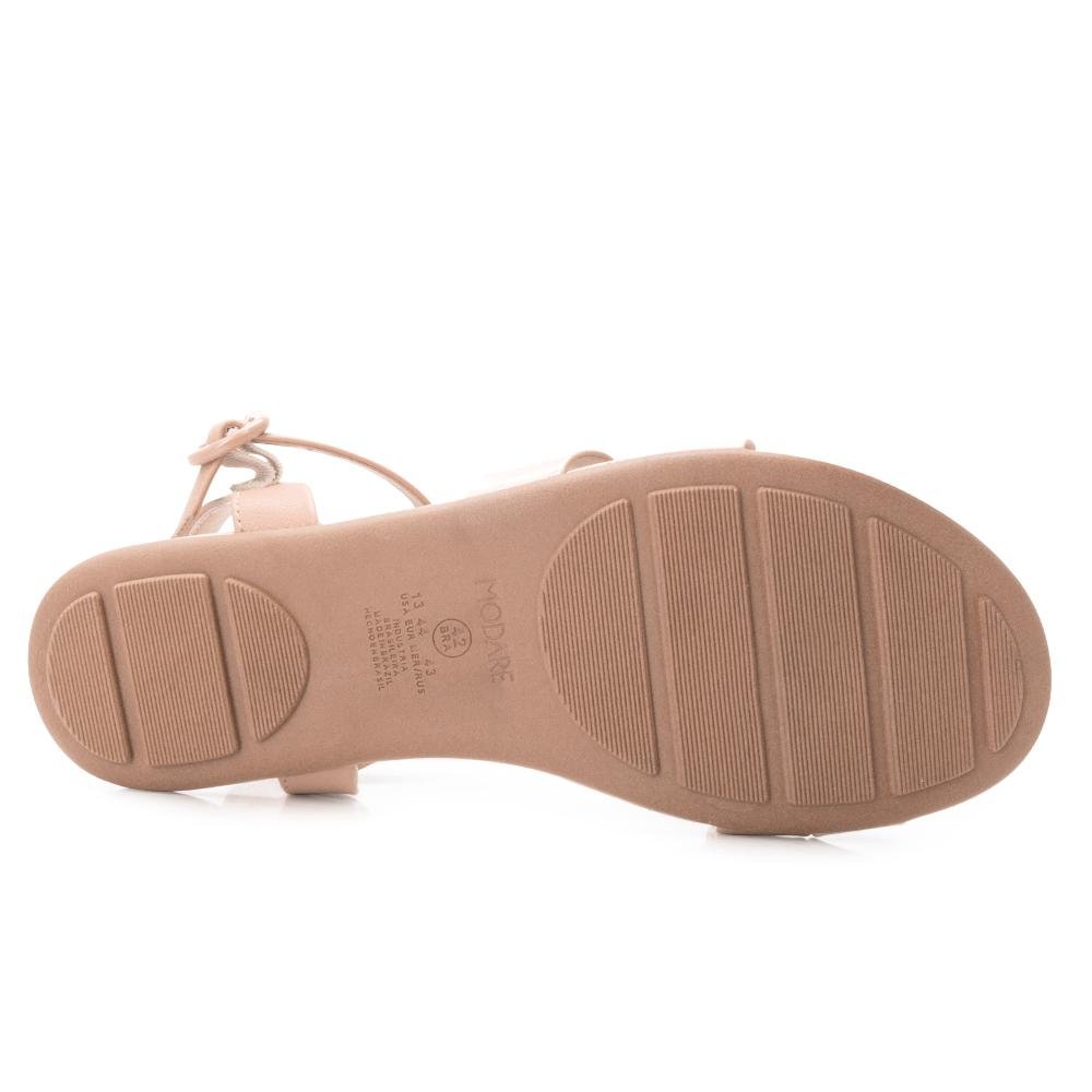 Sandália Rasteira Modare Ultraconforto ND MD25-71631 Nude/Dourado 4