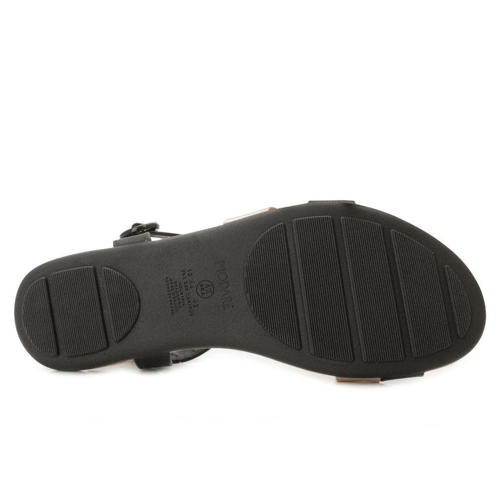 Sandália Rasteira Modare Ultraconforto PD MD25-71631 Preto/Dourado 4
