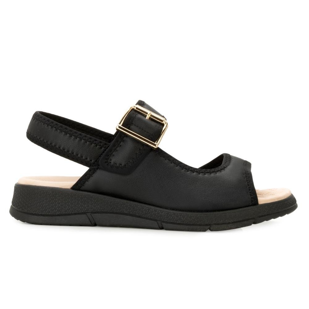 Sandália Piccadilly PB PD25-57101 Preto/Bege 2