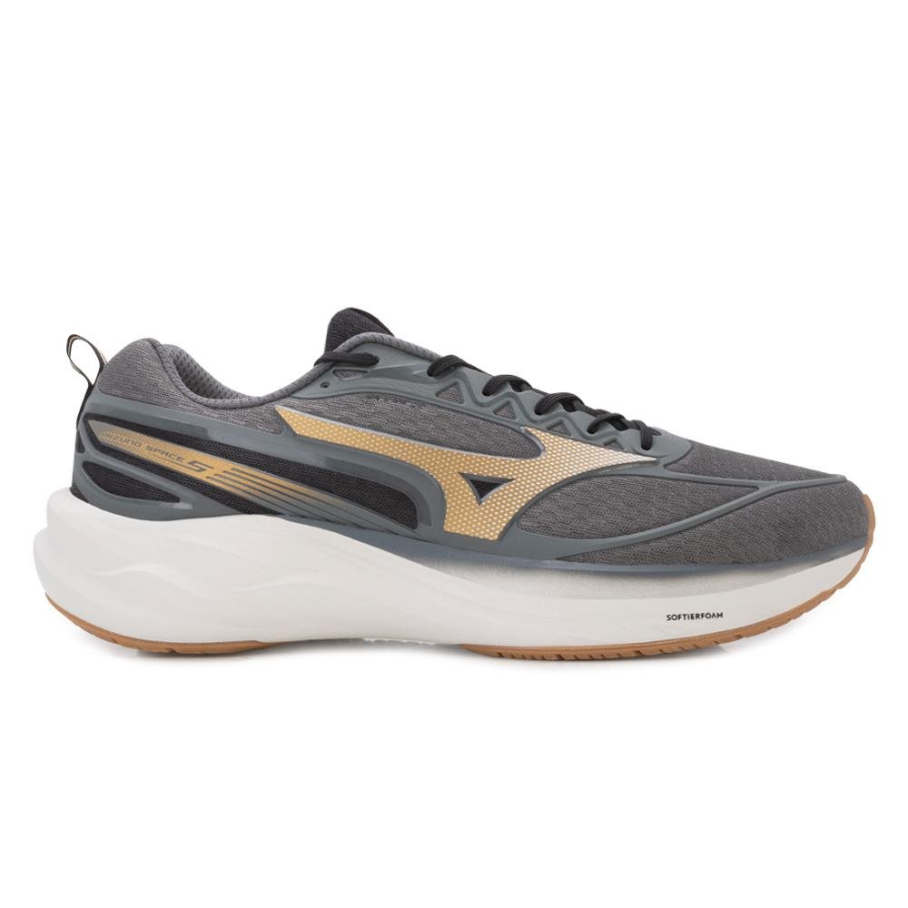Tênis Mizuno Space 5 CD MZ25 Cinza/Dourado 2