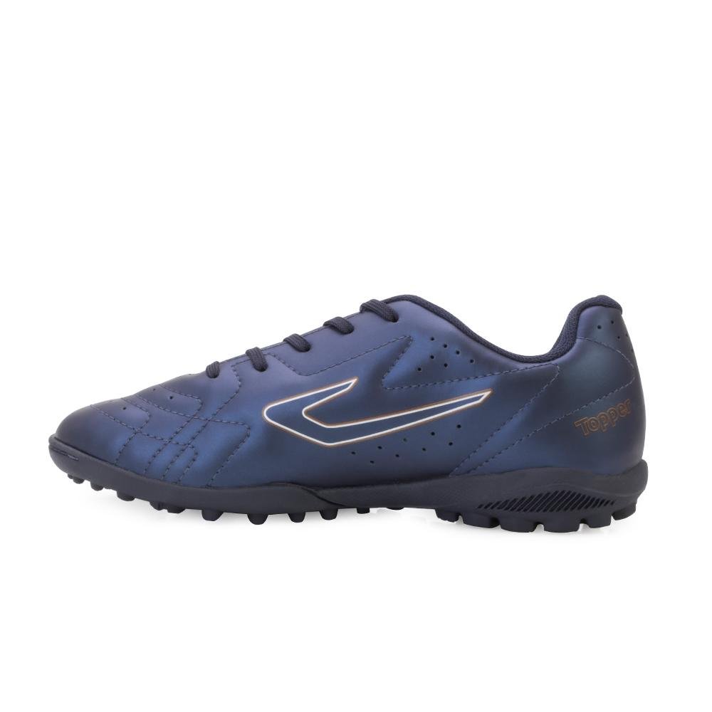 Chuteira Topper MB Society Boleiro VI Infantil Azul Marinho 3