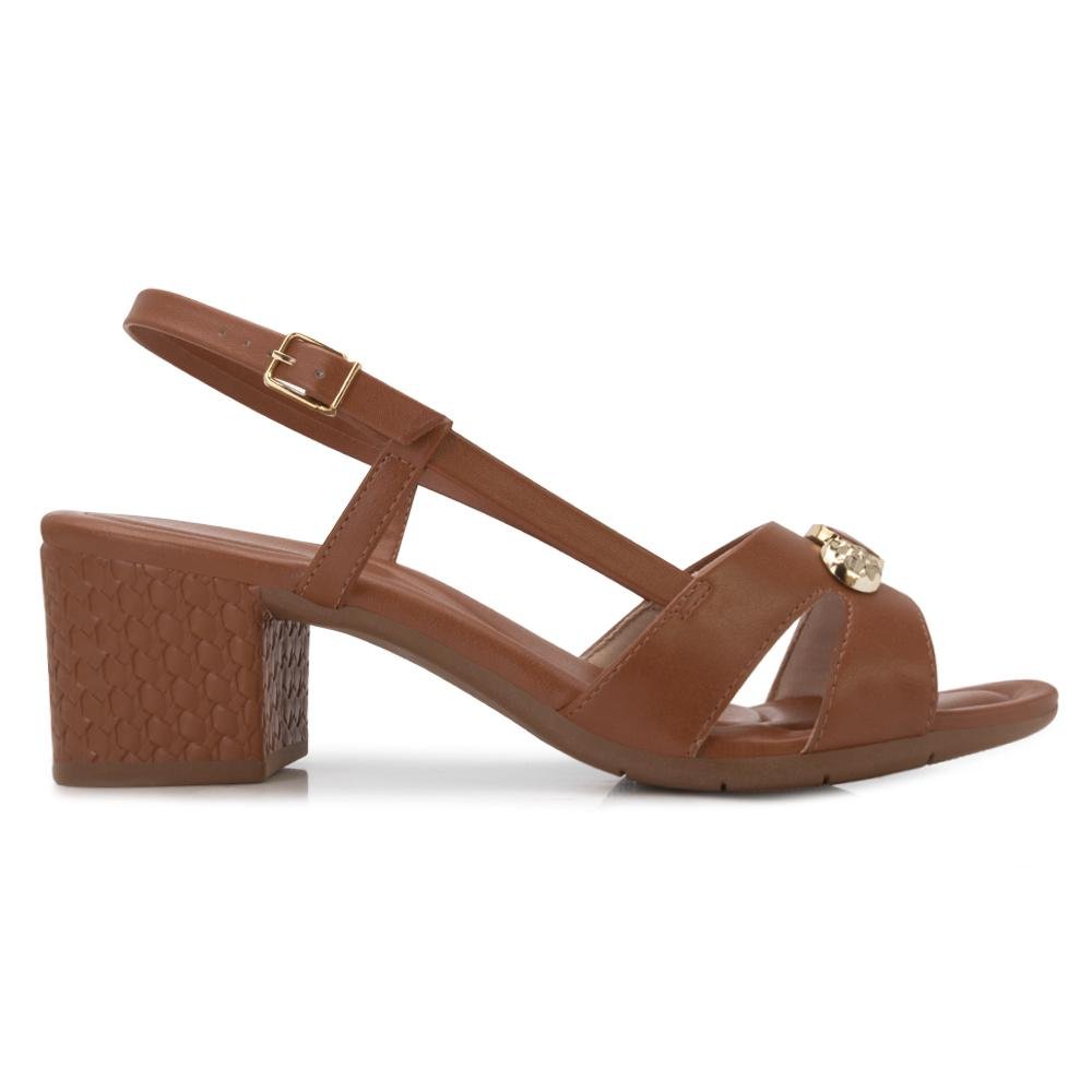 Sandália Comfortflex CD Salto CF25-25574 Marrom 2