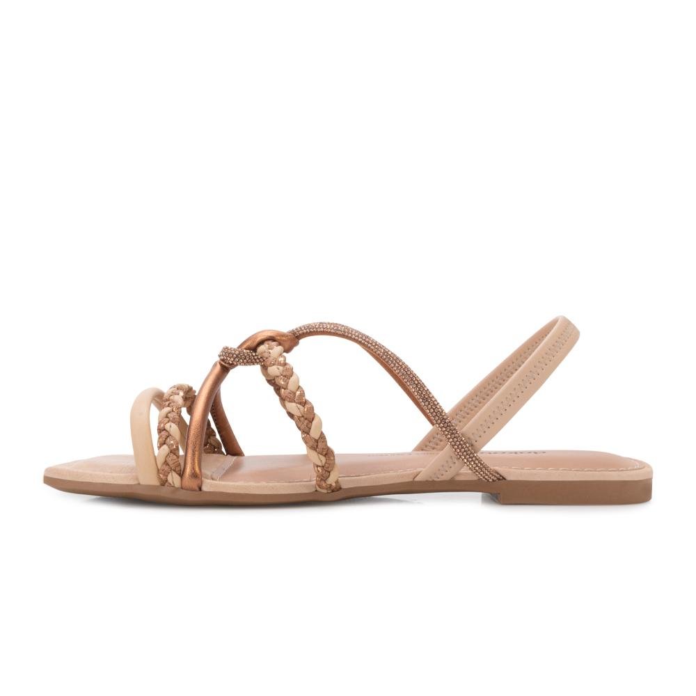 Sandália BC Rasteira Dakota DK25-Y9601 Bege/Caramelo 3