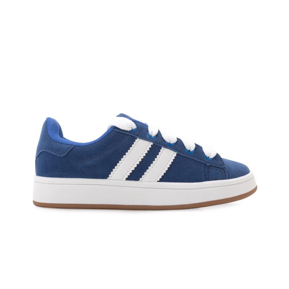 Tênis Casual A-B Gibizinho Juvenil Camurça GB25-G381 Azul/Branco 2
