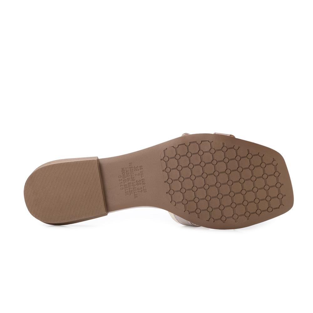 Sandália Rasteira Mississipi C-D MS25-J0131 Creme/Dourado 4