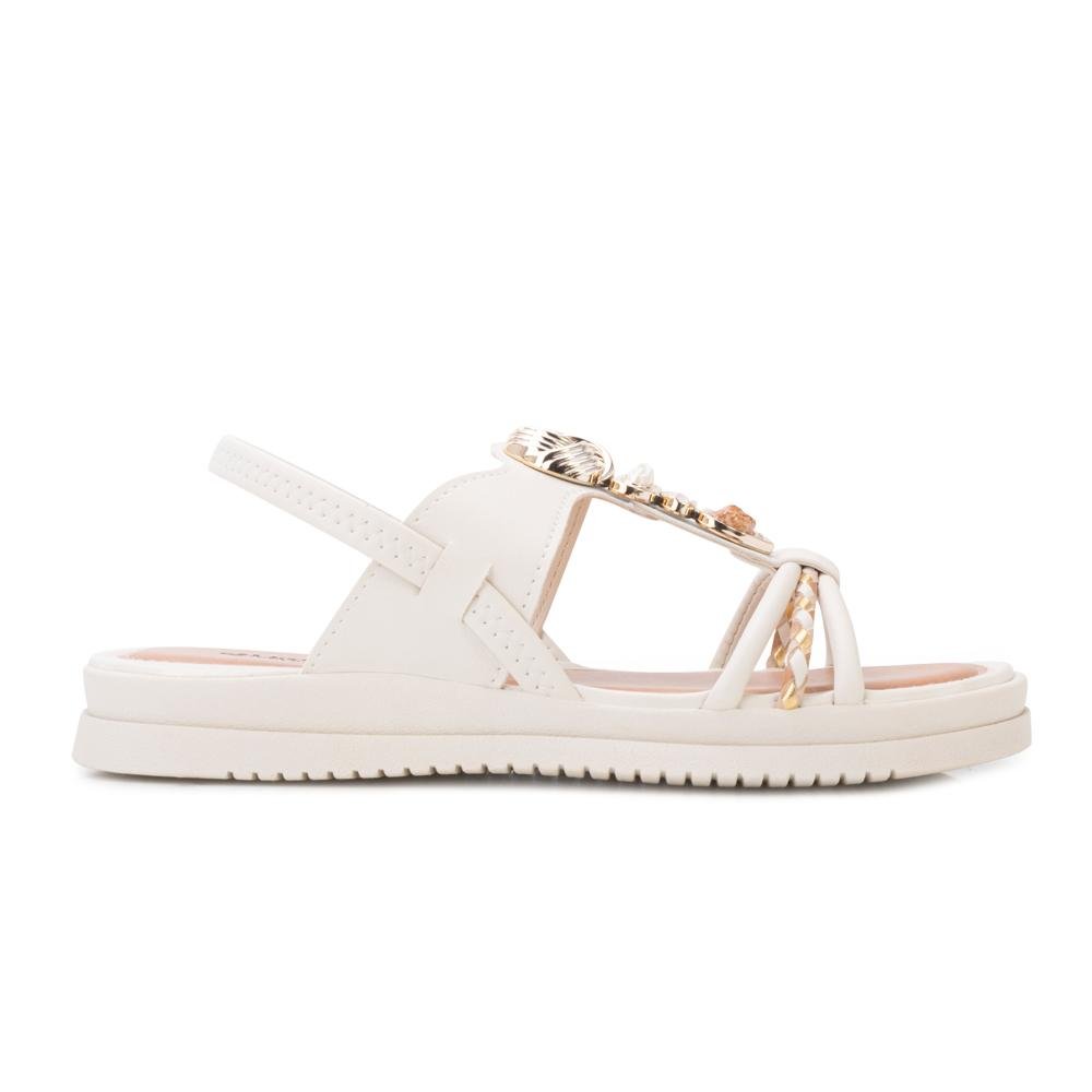 Sandália Flatform Mississipi B-D  MS25-J0221 Bege/Dourado 2