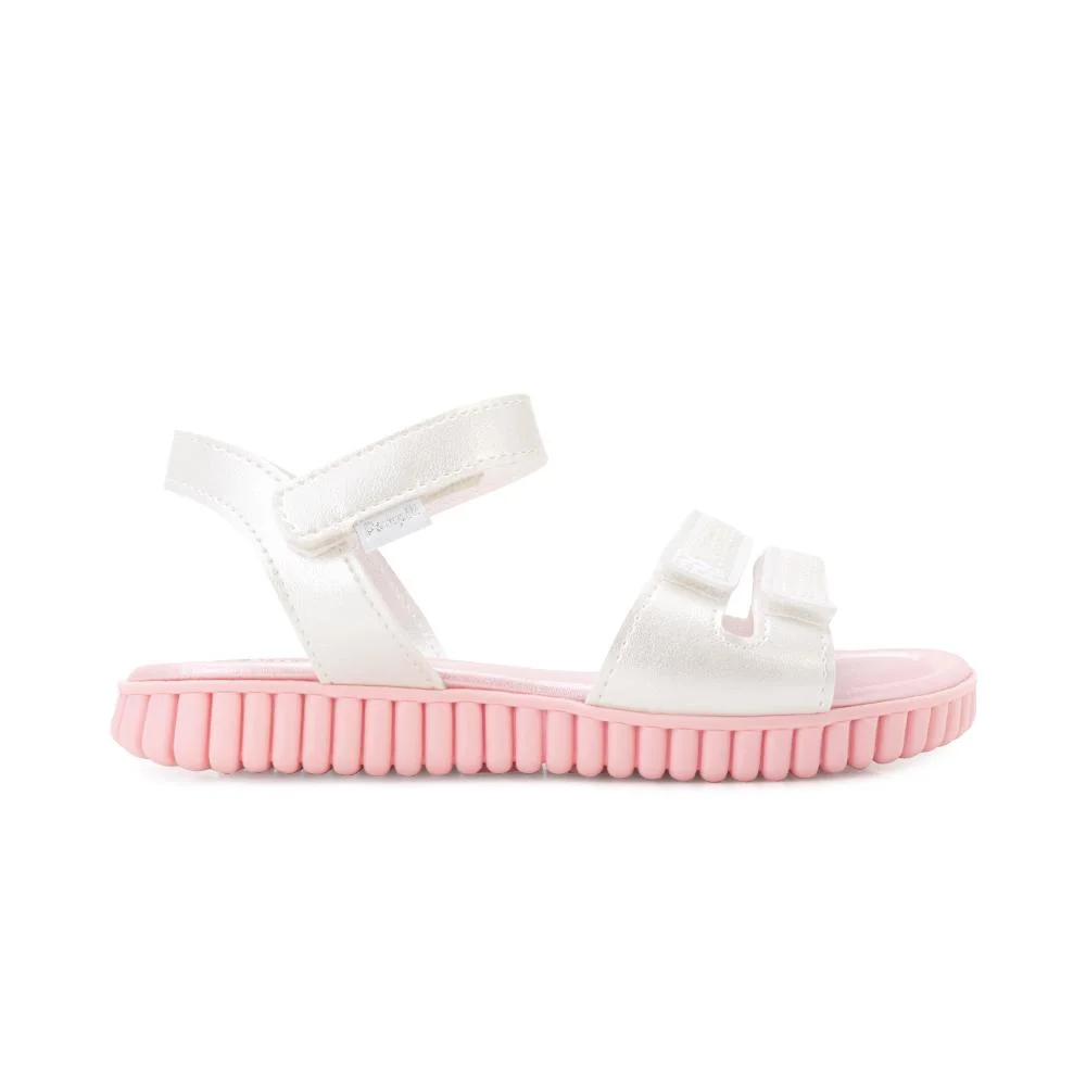 Sandália Pampili B-R Infantil PP25-123322000 Branco/Rosa 2