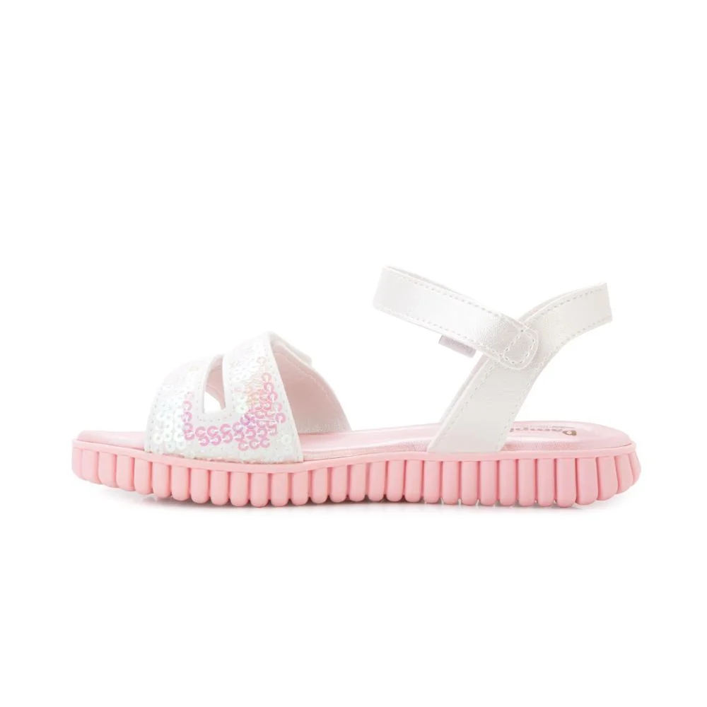 Sandália Pampili B-R Infantil PP25-123322000 Branco/Rosa 3