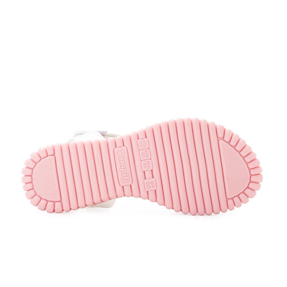 Sandália Pampili B-R Infantil PP25-123322000 Branco/Rosa 4