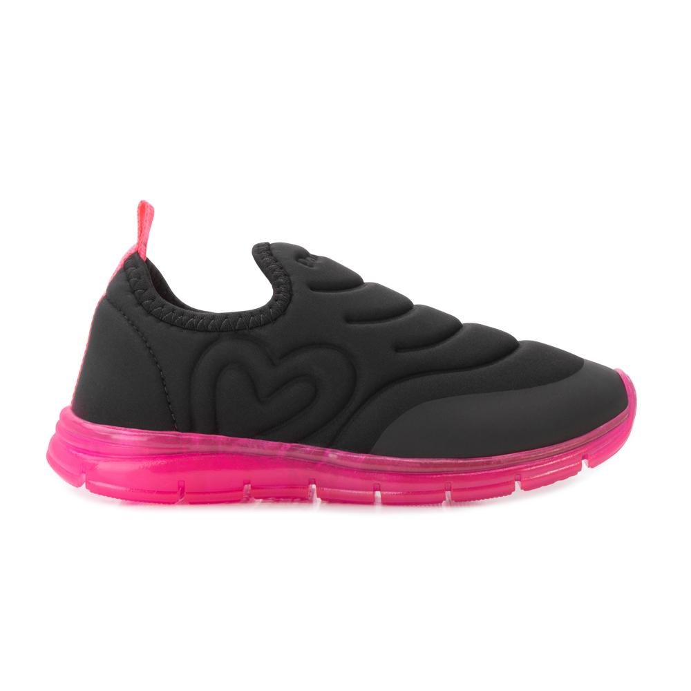 Tênis Slip On Pampili P-P Infantil PP25-75200 Preto/Pink 2