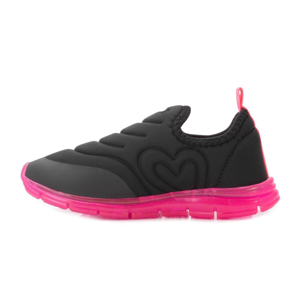 Tênis Slip On Pampili P-P Infantil PP25-75200 Preto/Pink 3