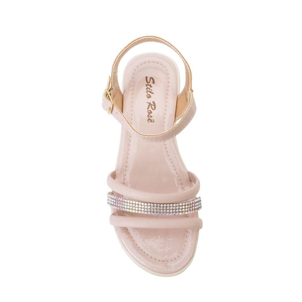 Sandália Anabela Stilo Rosê Infantil SR22-S8135 Bege 4