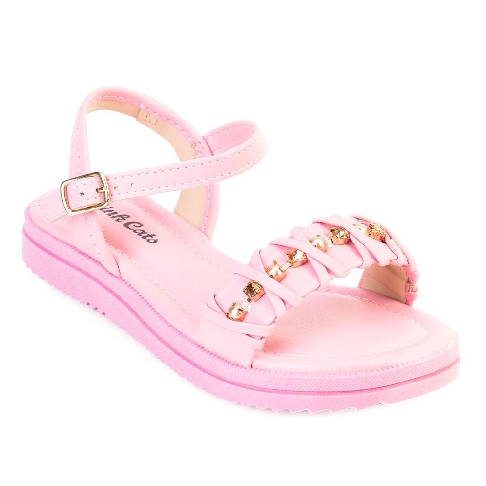 Sandália Rasteira Pink Cats Infantil PC22-V3091