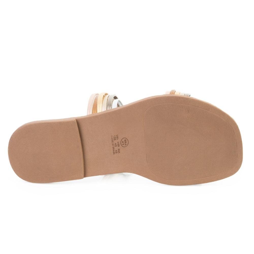 Sandália Rasteira Sense Joy AF22-AN30 Prata 3