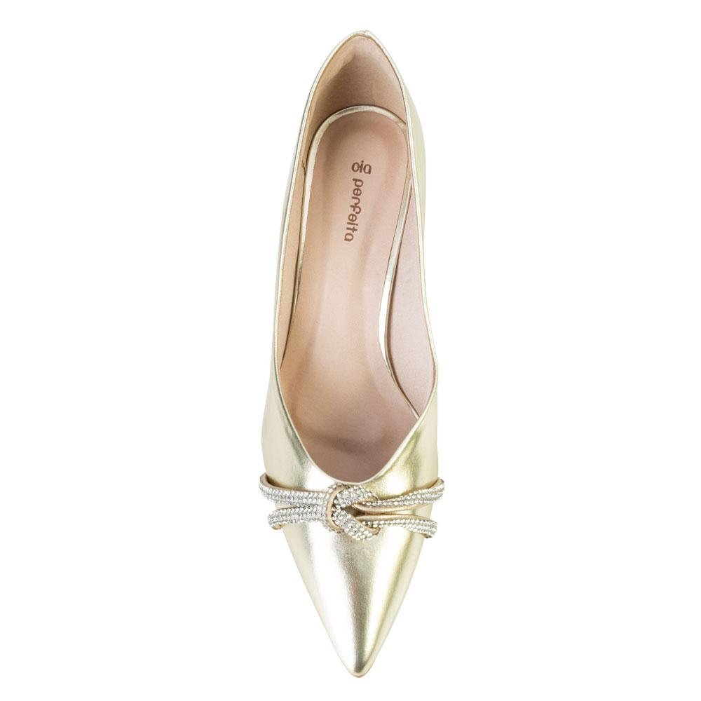 Scarpin Cia Perfeita CP23-62025 Dourado 4