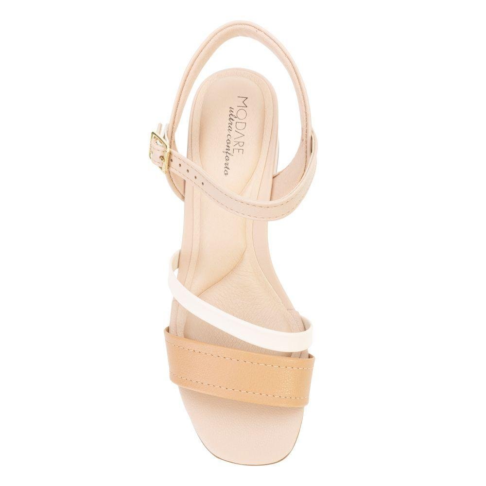 Sandália Salto Modare MD23-71721 Bege 4