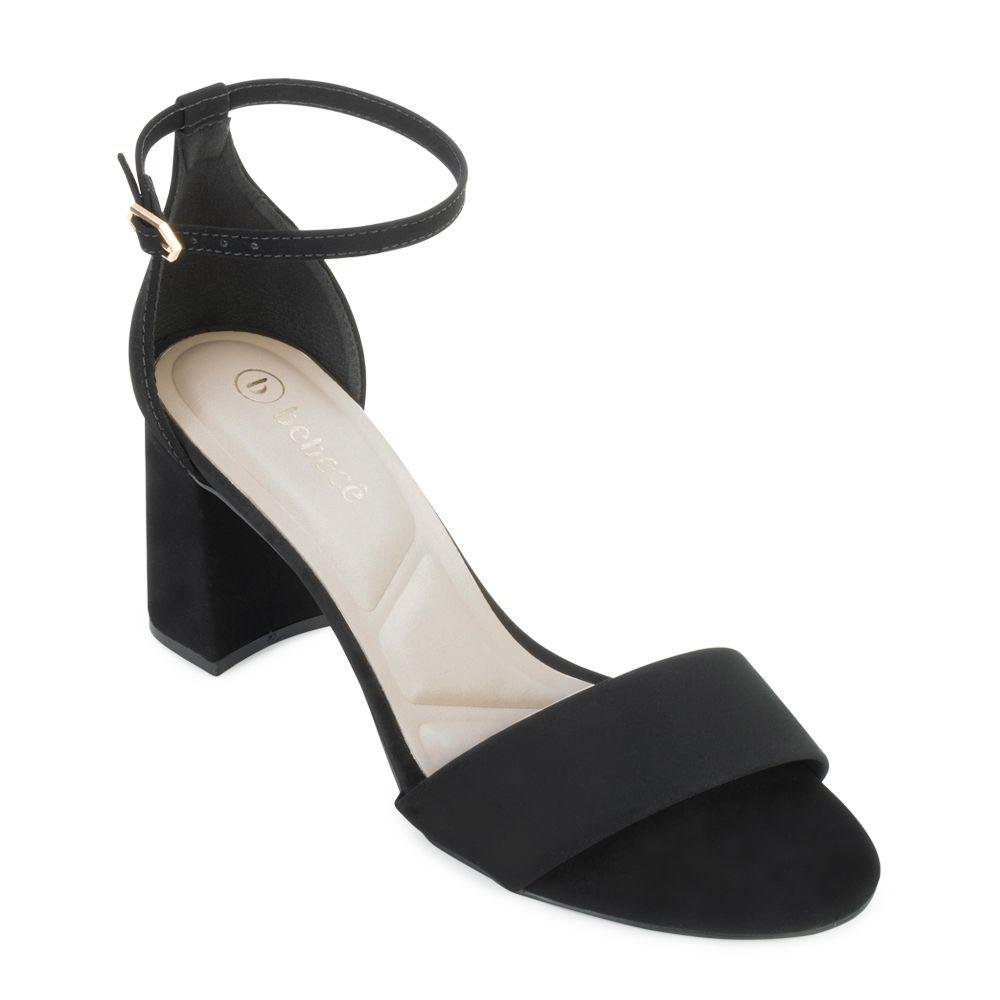 Sandália Salto Bebecê Nobuck BC23-T60251 Preto 1