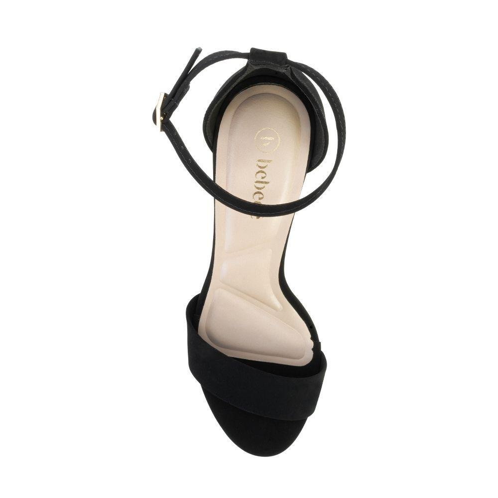 Sandália Salto Bebecê Nobuck BC23-T60251 Preto 4