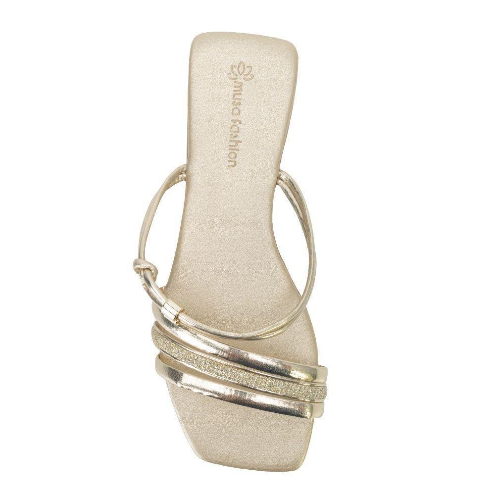 Rasteira Musa Fashion MF23-43257 Dourado 4