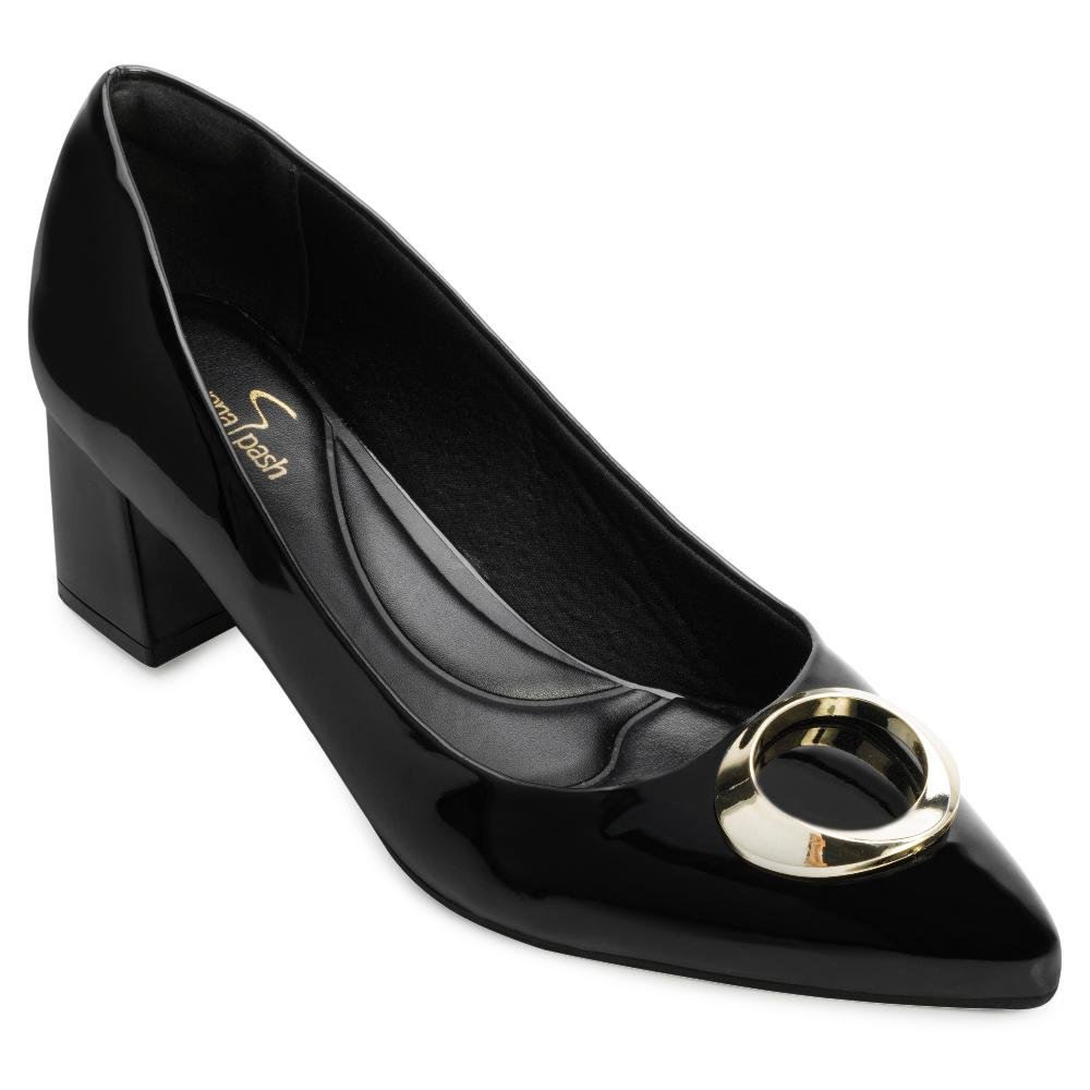 Sapato Scarpin Giovana Pash GP24-50101VZ Preto 1