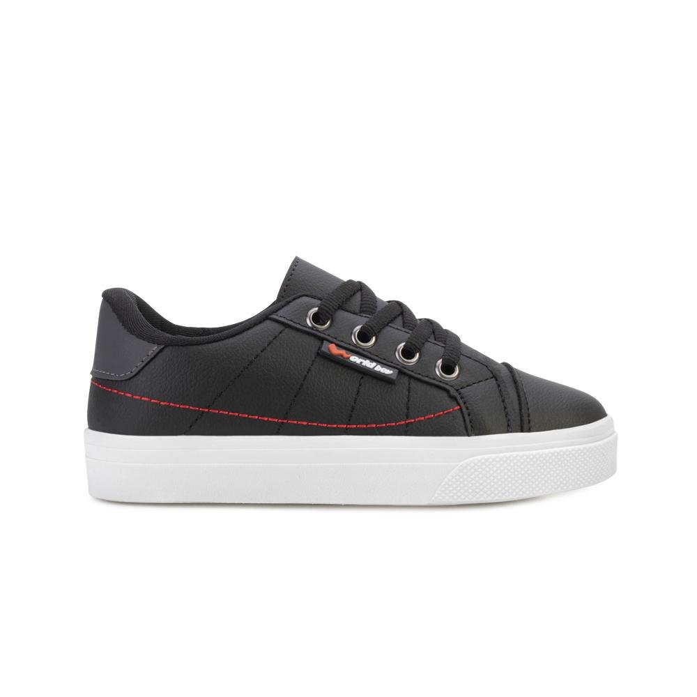 Tênis Casual World Boy Infantil WB24-135W Preto 2