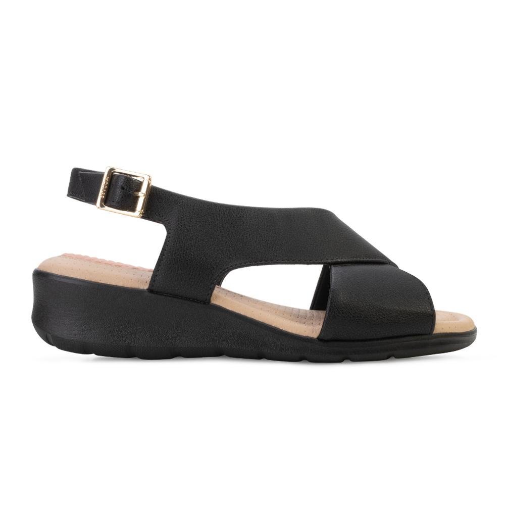 Sandália Anabela Modare MD24-71901 Preto/Bege 2