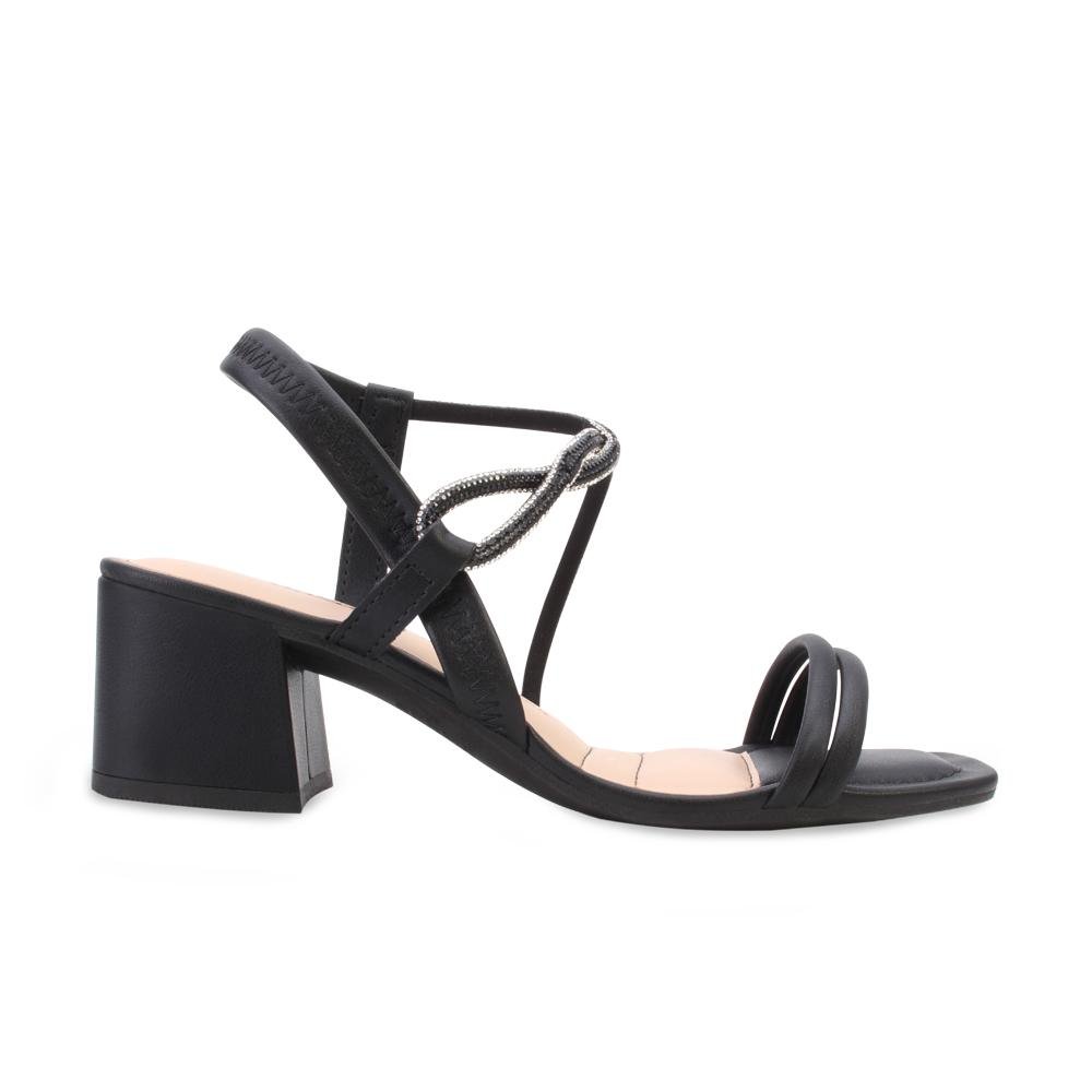 Sandália Salto Bloco Dakota DT24-Y7502 Preto/Prata 2