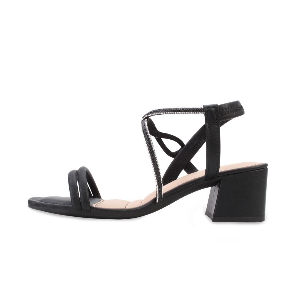 Sandália Salto Bloco Dakota DT24-Y7502 Preto/Prata 3