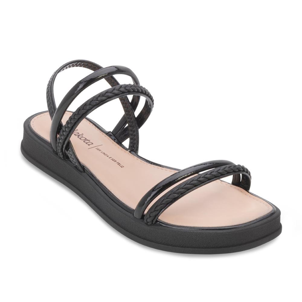 Sandália Flatform Dakota DT24-Y8441 Preto/Bege 1