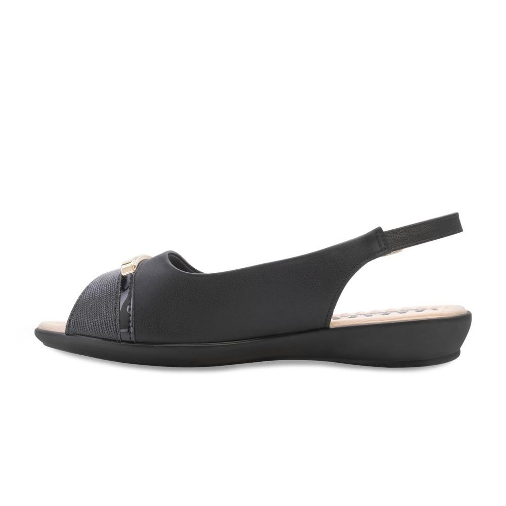 Sandália Piccadilly PD24-50038 Preto/Bege 3
