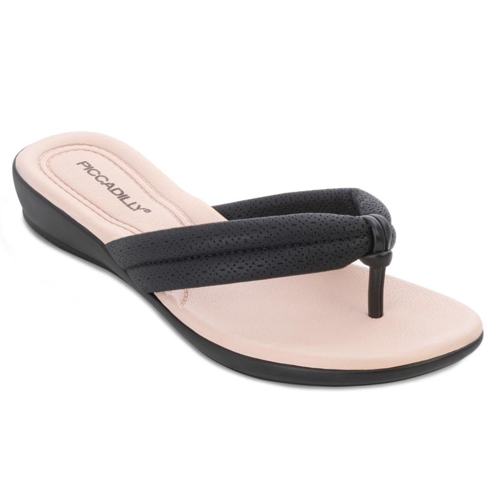 Chinelo Piccadilly PD24-50032 Preto/Bege 1
