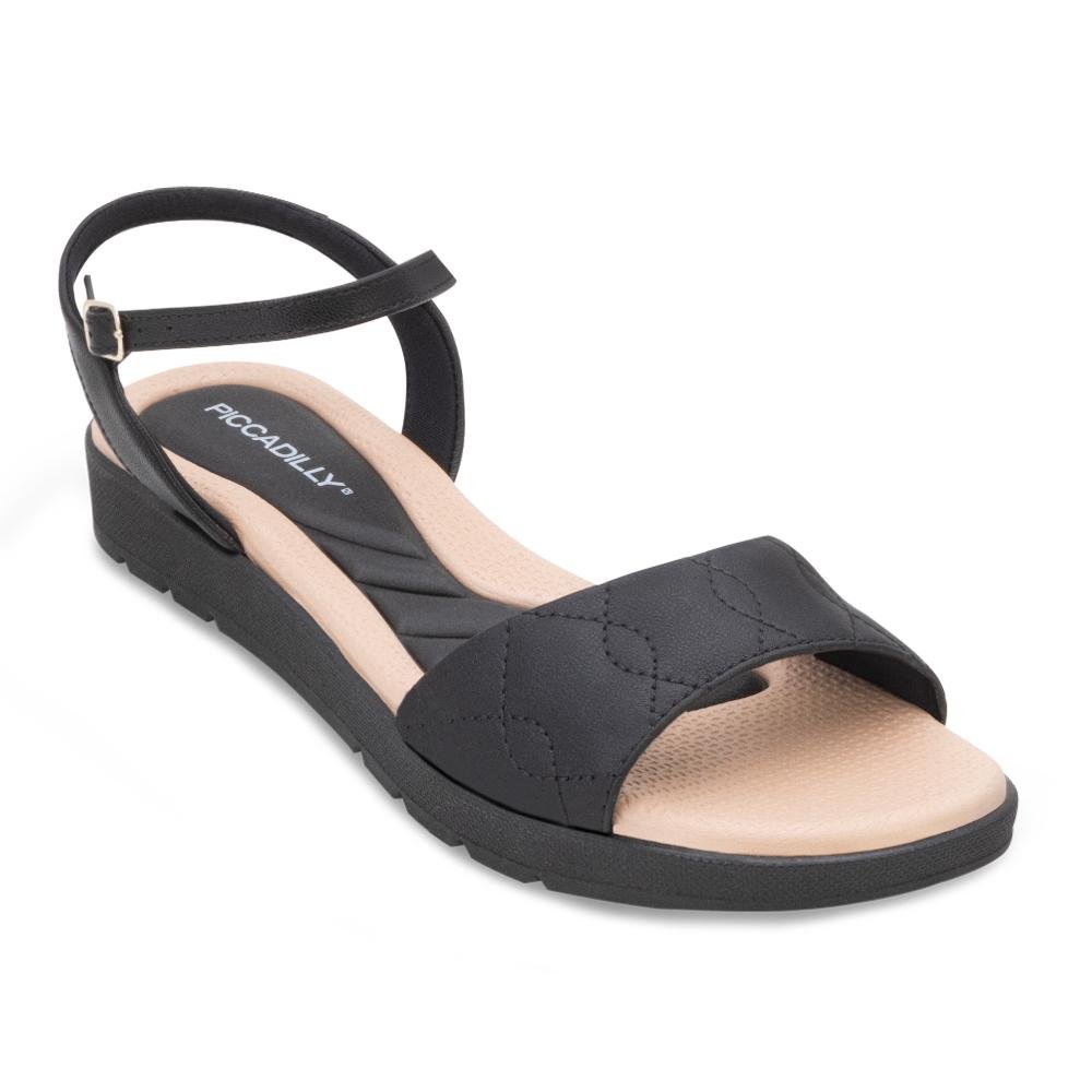 Sandália Piccadilly PD24-41003 Preto/Bege 1