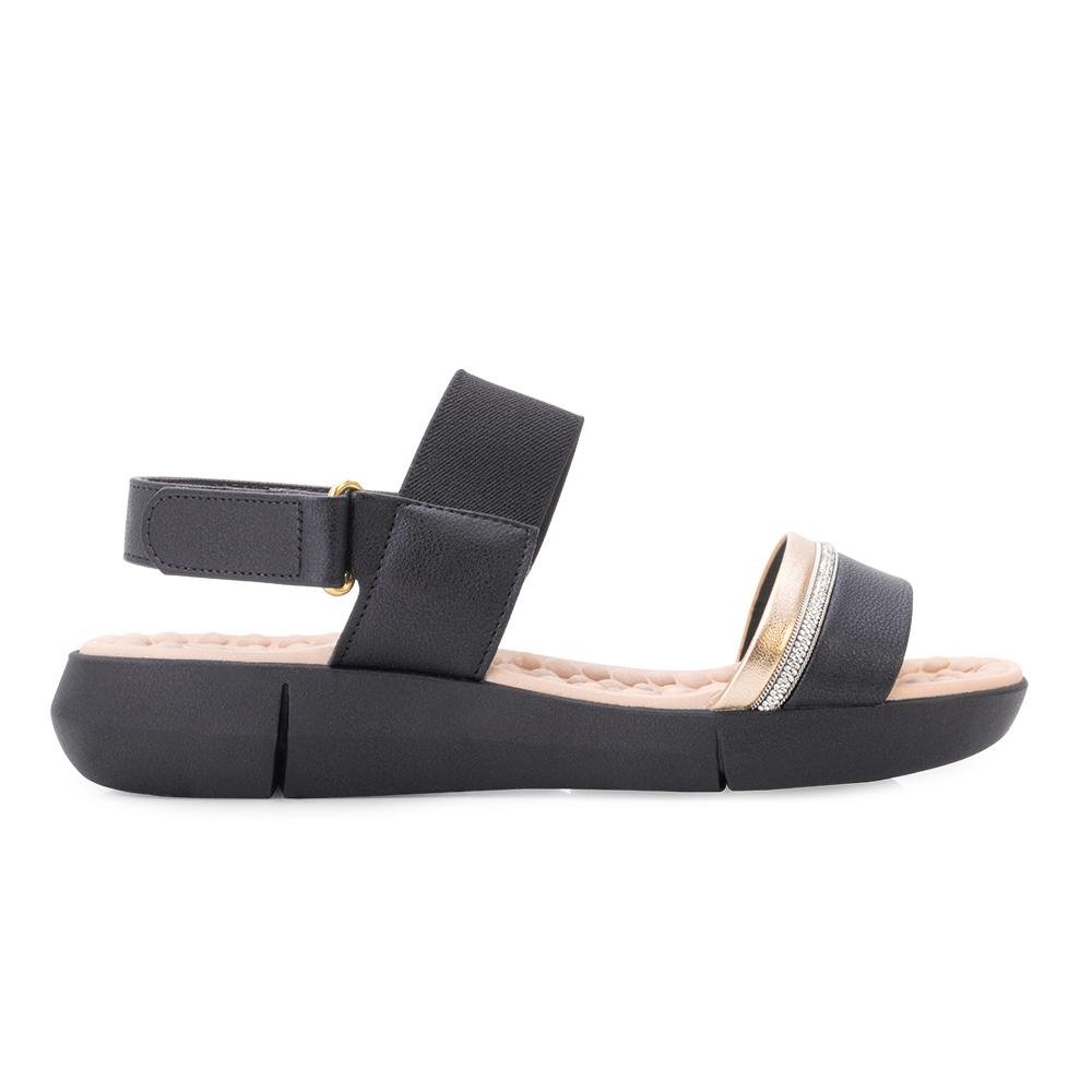 Sandália Modare MD24-71423 Preto/Dourado 2